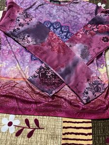 Patterned Long Sleeve Top