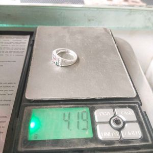 Pure Silver Navaratna Ring