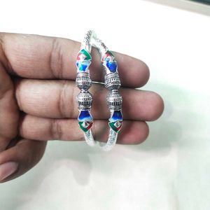 Pure Silver Treditional Openable Kada 1 Pair