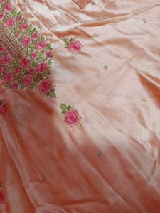 Peach Embroidered Salwar Suit