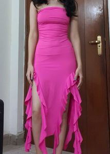 Pink Ruffle Party Dress