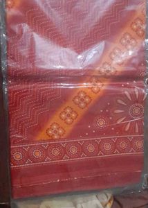 Elegant Red Bandhani Saree