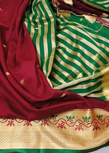 Traditional Maroon Silk Cotton Saree