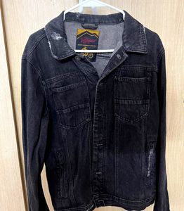 Black Distressed Denim Jacket