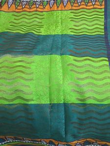 Kanjivaram Brasso Jute Silk Hand Print Saree