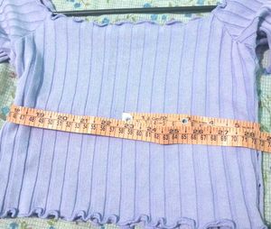 Korean Style Leavender Crop Top