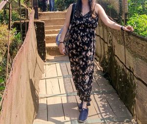 Black Floral Jumpsuit