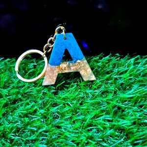 Resin Initial Keychain