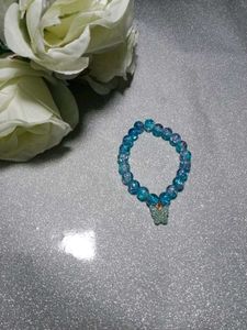 Blue Beaded Butterfly Bracelet