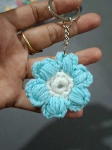 Crochet Flower Keychain