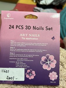 24 Pcs 3D Nails Art Set