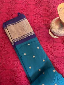 Kanjeevaram Silk Saree Sea Green And Blue