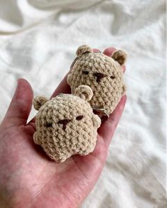 Handmade Crochet Teddy Keyring
