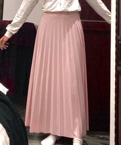 Blush Pink Pleated Skirt