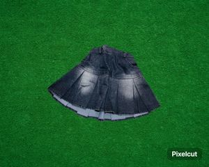 Girls Top With Denim Skirt