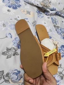 Tan Buckle Slides
