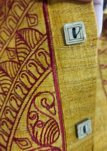 Embroidered Mustard Kurta With Pyjama