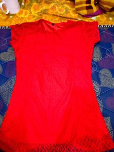 Red Lace Detail Tunic Top❤️❤️❤️❤️