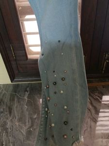 Light Wash Embellished Jeans