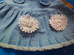 Denim Flower Skirt