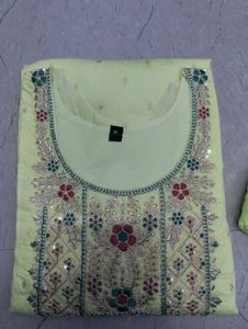Yellow Chanderi Cotton Woven Design Kurta Sets 😍