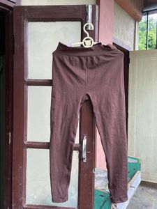 H&M Brown High-Waisted Leggings