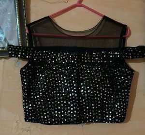 Sparkly Black lehnga