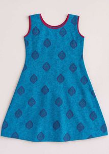 Elegant Blue Floral Dress