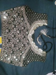 Elegant Green Sequin Lehenga Set