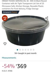 Black Round Container