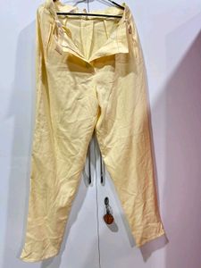 Vintage Yellow Linen Trousers