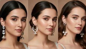 new 3 pairs Stylish Earrings Set