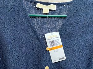 Michael Kors Eyelet Tie-Front Top
