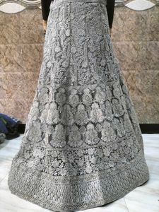 Silver Bridal Lehenga