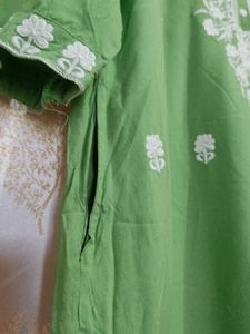 Green Embroidered Kurta✨