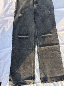 Distressed Wide Leg Jeans