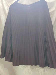 Pleated Midi Skirt