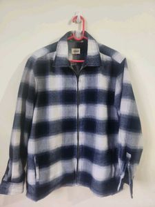 Blue And White Check Shirt/Jacket