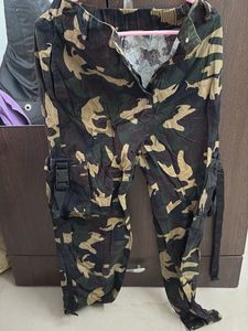 Camo Print Cargo Pants