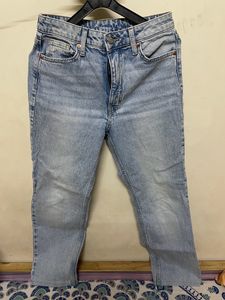 H&M Light Blue Straight Fit Jeans.