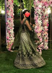 Green Heavy Lehenga
