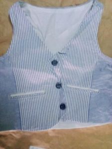 Jean Pant, White Full Sleeve Shirt With Over Coat