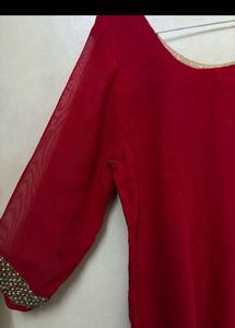 New dark red 3pc chiffon suit set❤️ | SALE