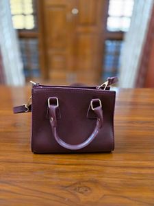 Stylish Burgundy Satchel Bag