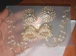 Pearl Bahubali Earrings For Women
