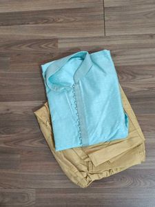 Men's Kurta Set - Light Blue