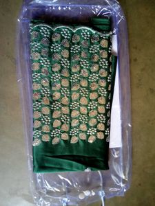 Green Colour Banarasi Simple Saree