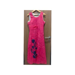 Pink Kurti With Printed Inner