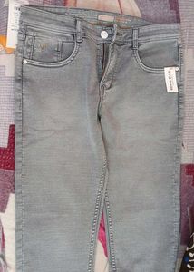 Royal Blue Grey Denim Jeans