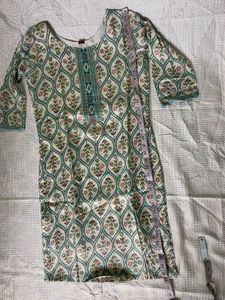 Boat Motif &amp; Floral Print Kurta